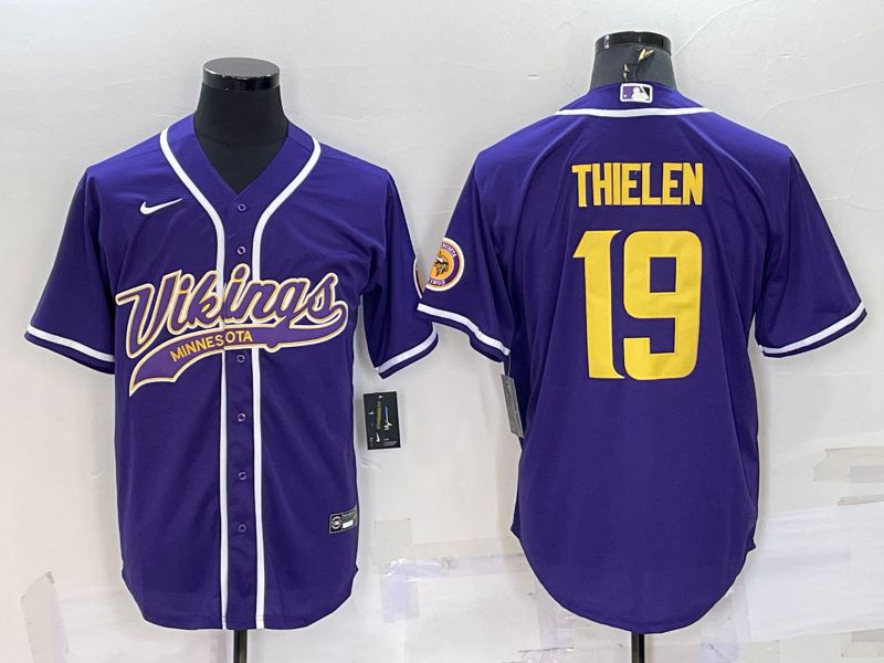 Men Minnesota Vikings #19 Thielen Purple yellow 2022 Nike Co branded NFL Jersey->pittsburgh steelers->NFL Jersey